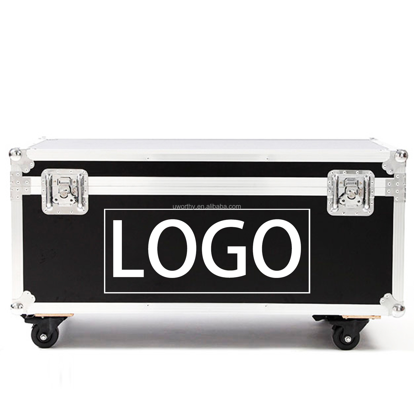 Custom Wheeled Hard Aluminum Flight Case for Equipment Transportation, Durable Aluminum Instrument Tool Carrying Case with Foam