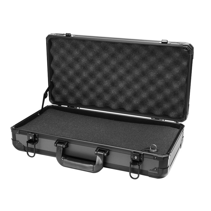 Custom Size Hard Shell Aluminum Long Gun Case Europe USA Style With Custom Shockproof Egg Shape Foam