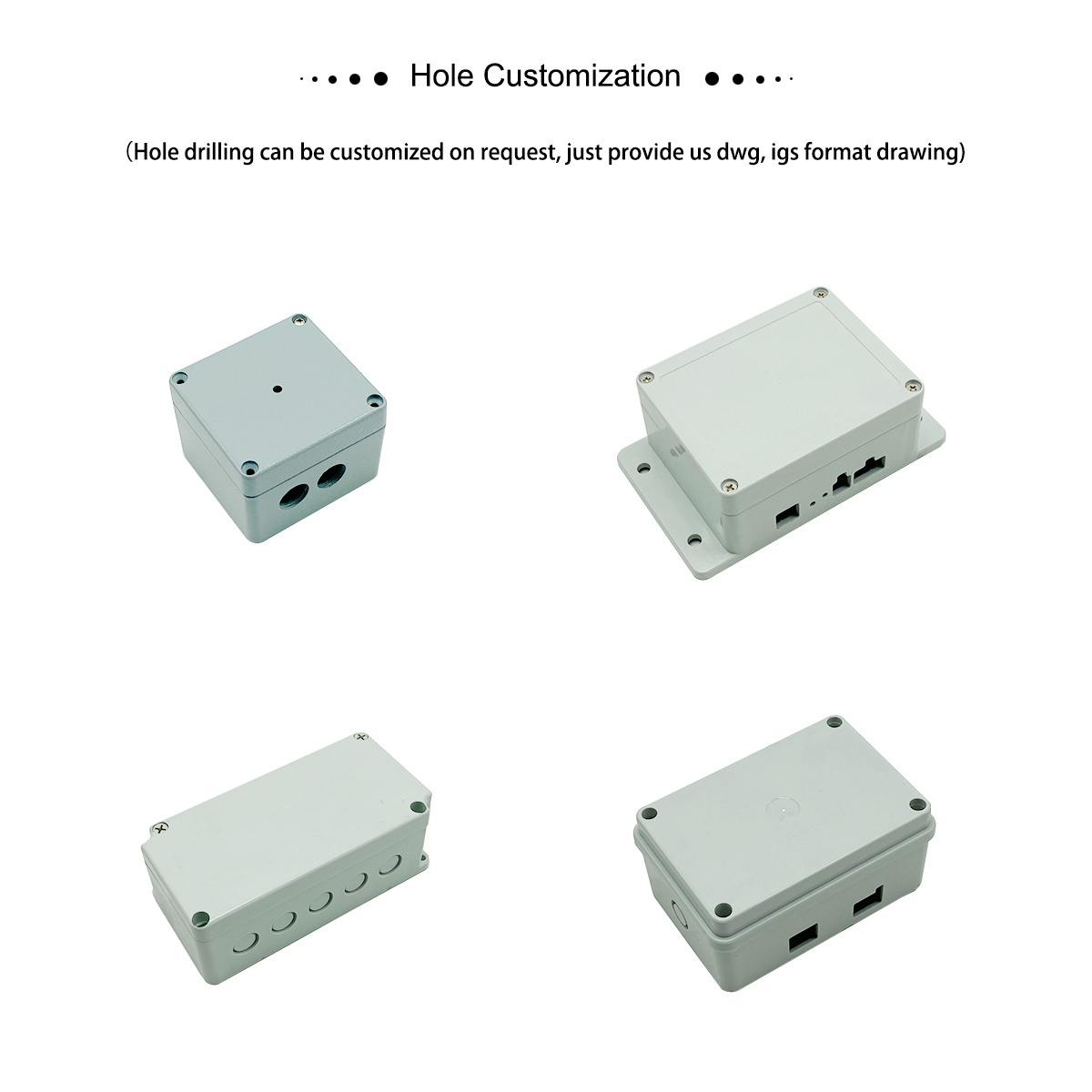 Custom Plastic Case IP65 Waterproof Electronic Junction Box ABS Plastic Enclosure