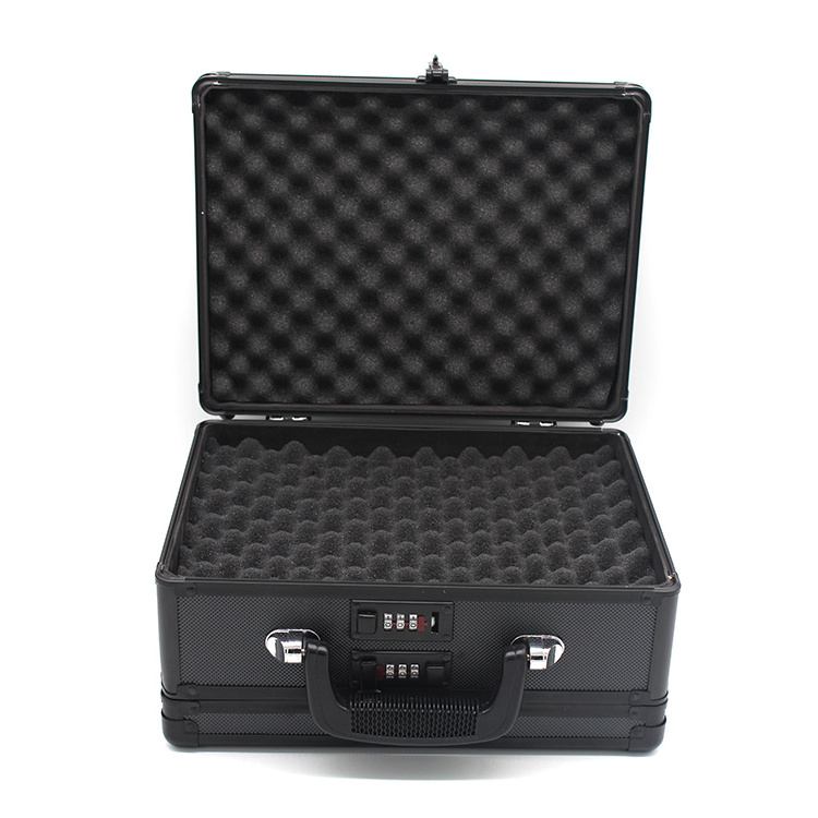 New Double Sided Handgun Deluxe Aluminum Gun Case with 2 Combination Locks