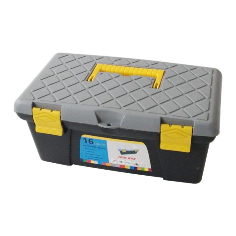 Multi-functional 16 Inches Plastic Tool Case Box with Hasp Lock