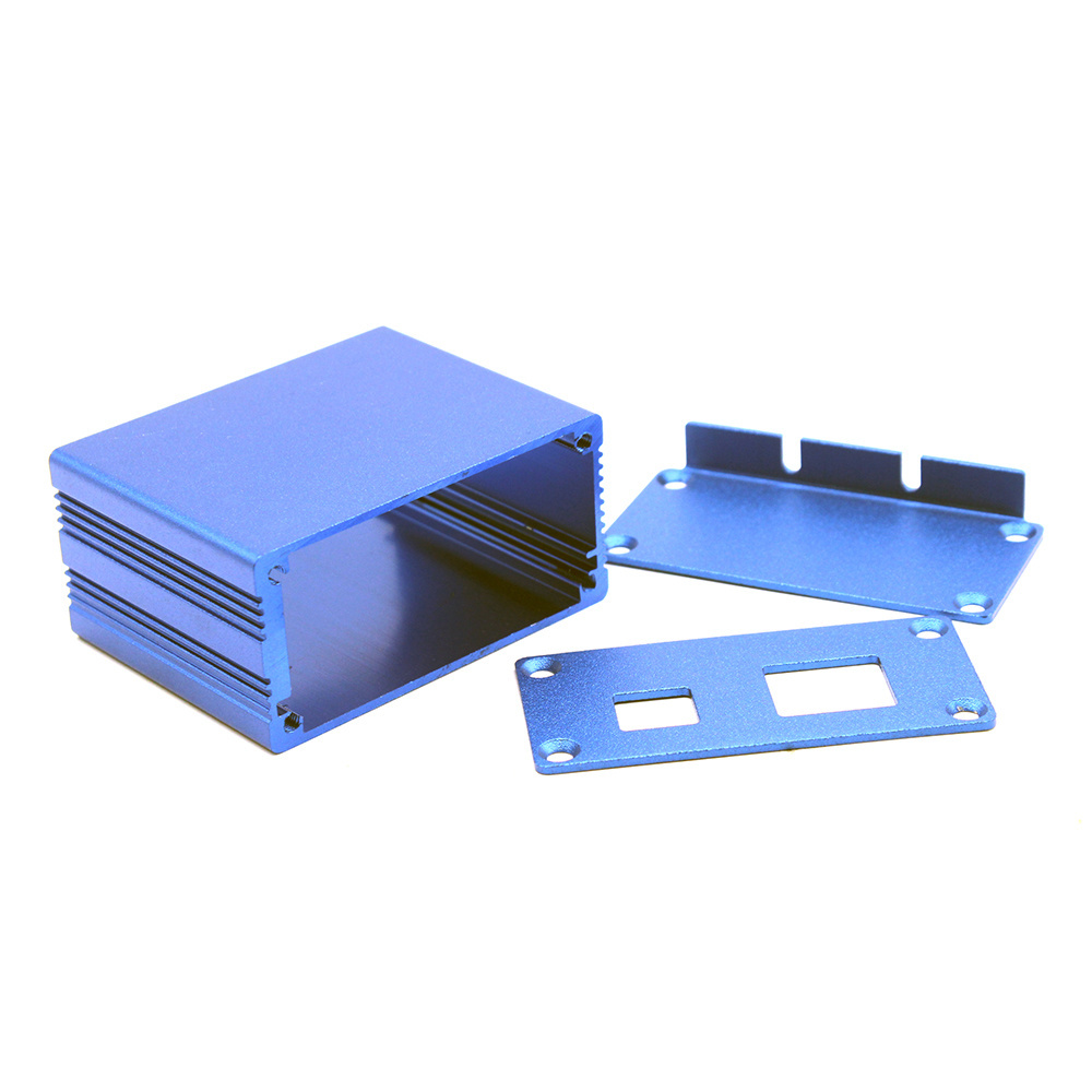 OEM 6063 Alloy Material Custom Length Heat Dissipation Electronic Box Anodized Aluminum Extrusion Enclosure PCB Housing