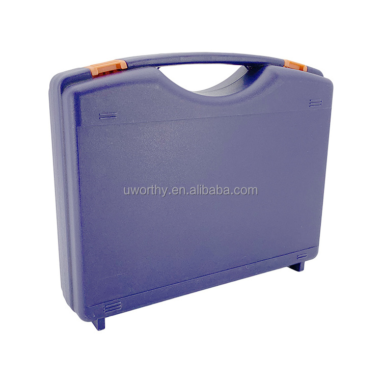 340x280x80mm China Factory Price Custom Purple Color Hard PP Tools Organizer Plastic Case Box with Foam for Electronic Equipment