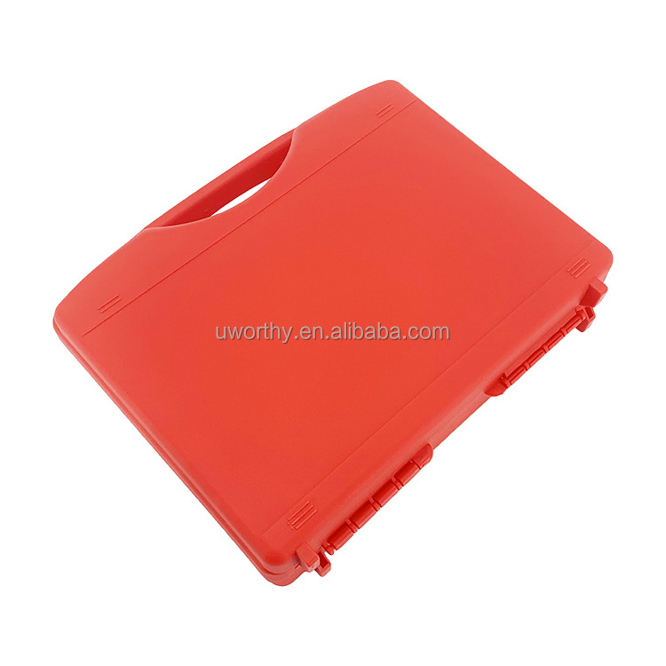 340x280x80mm Promotional Competitive Price Red Color Hard PP Small Plastic Tools Carry Case with Lock and Foam for Instrument