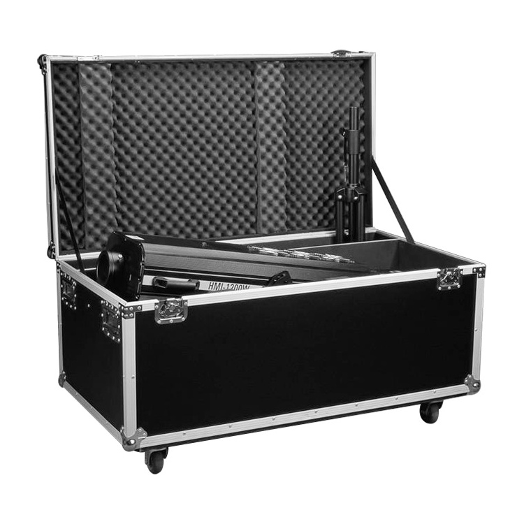 Custom Wheeled Hard Aluminum Flight Case for Equipment Transportation, Durable Aluminum Instrument Tool Carrying Case with Foam