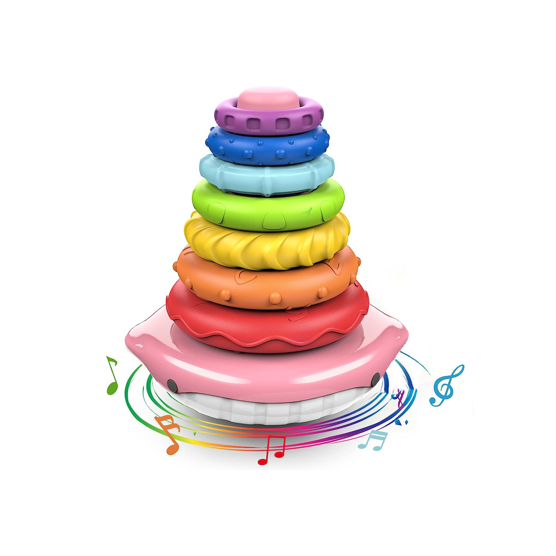 Baby Stacking Toys Montessori Toddler Sensory Stacking Toys Rainbow Stacking Rings Fine Motor Skills Learning Educational Toys