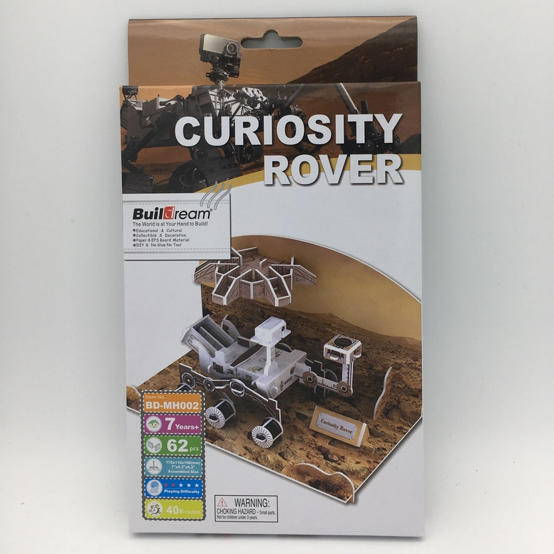 3D DIY Paper Jigsaw Puzzles Mars Curiosity Rover Model,Kids with Rockets, Satellites, Rovers  Vehicles