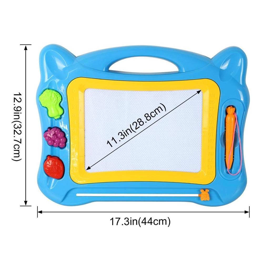 Large Magnetic Drawing Board with A Stand - 17.3X11.9'' Erasable Scribble Board Colorful Magna Doodles Writing Pad Learning toys