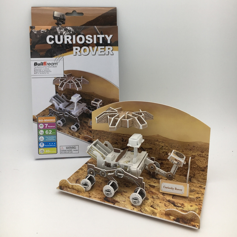 3D DIY Paper Jigsaw Puzzles Mars Curiosity Rover Model,Kids with Rockets, Satellites, Rovers  Vehicles