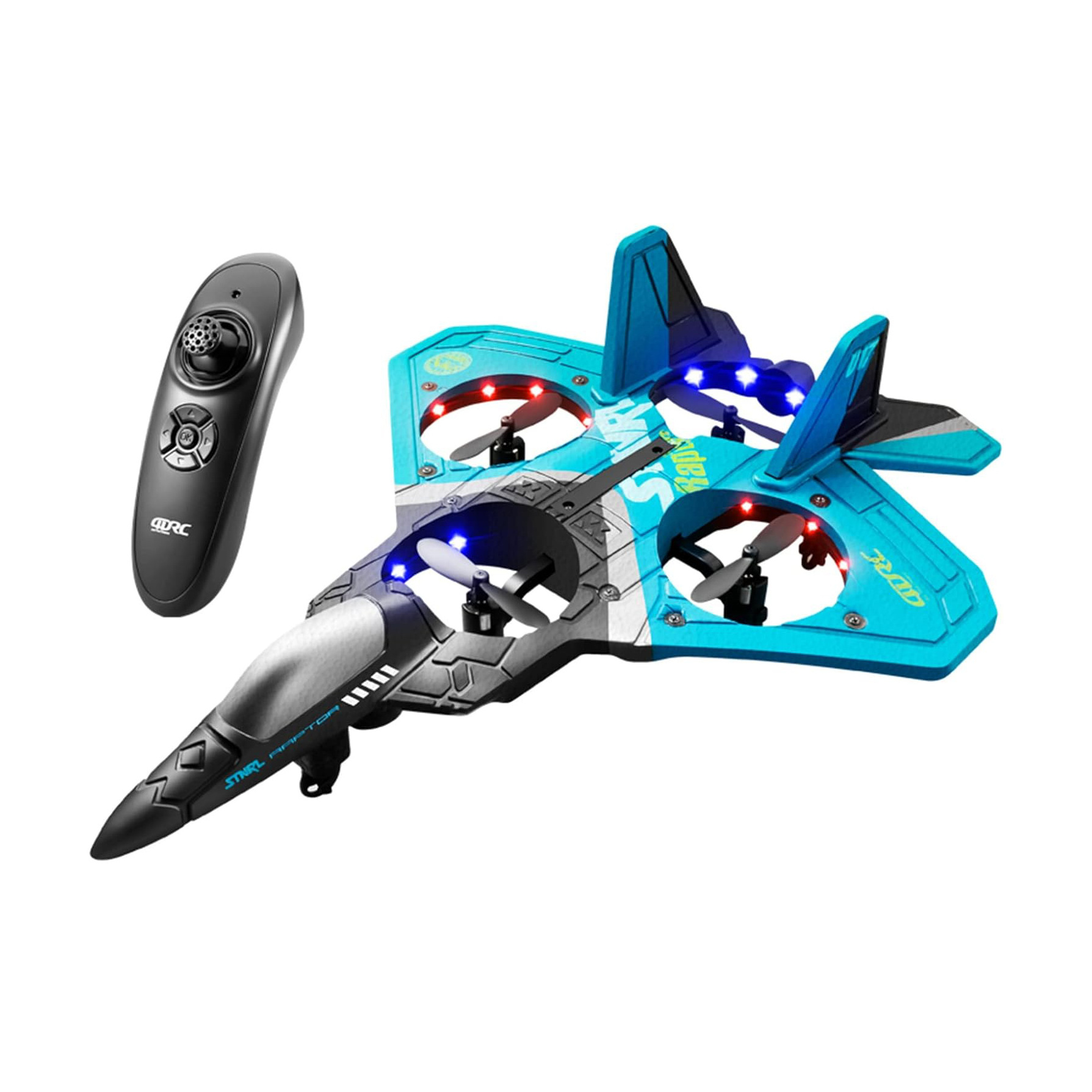 V17 Jet Fighter Stunt RC Plane: 2.4GHz Remote Control, 360 Stunt Spin. Drop-Resistant & Light. Perfect Gift for Boys!