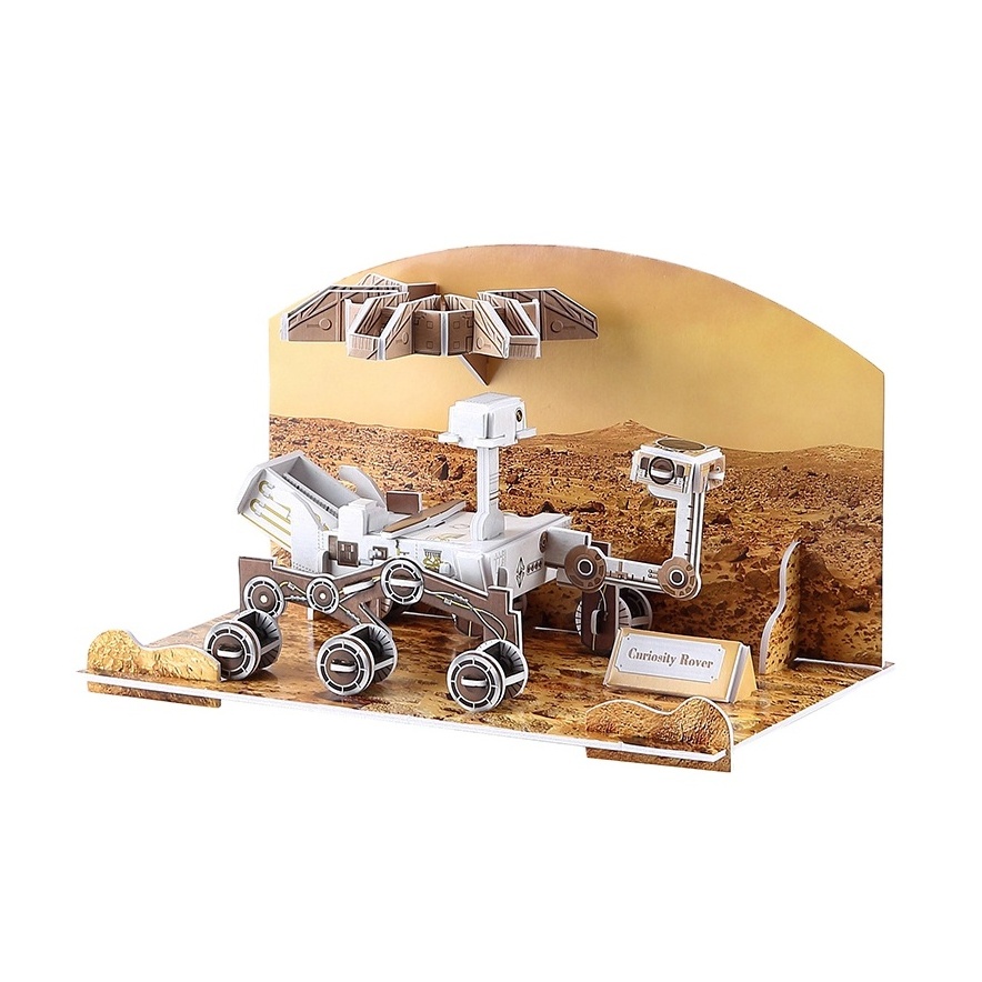 3D DIY Paper Jigsaw Puzzles Mars Curiosity Rover Model,Kids with Rockets, Satellites, Rovers  Vehicles