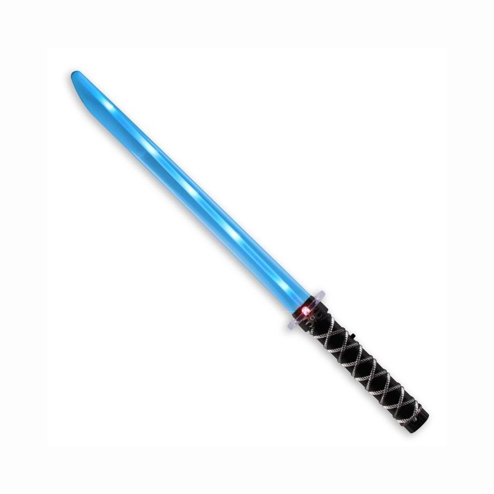 Deluxe Ninja LED Light Up Swords with Motion Activated Clanging Sounds Bright Blue and Multi Color Sword for Halloween Party