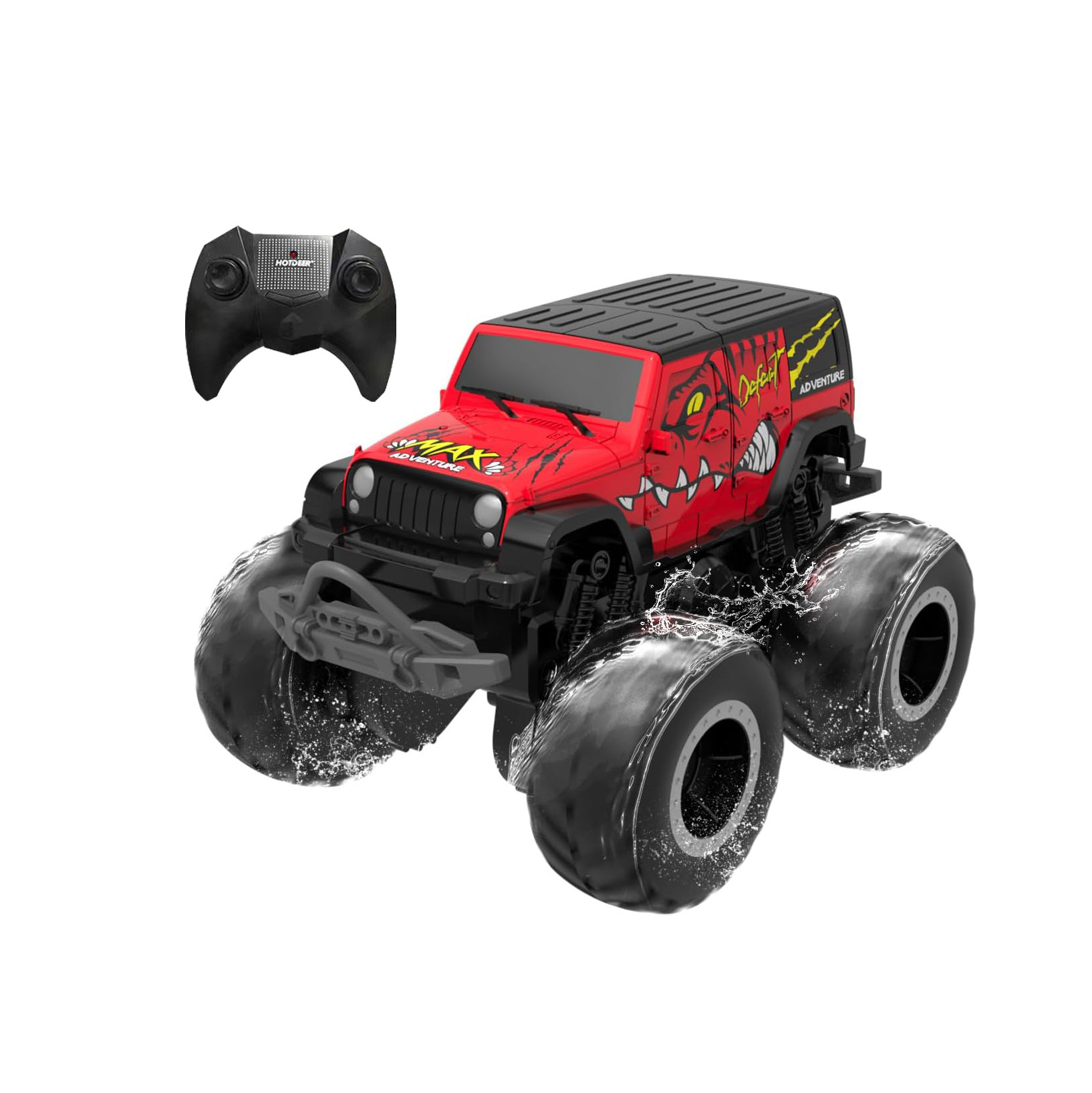 Amphibious Remote Control Car 2.4GHz 1:20 All Terrain Off-Road RC Car Remote Control Boat Gifts for Kids Boys Red