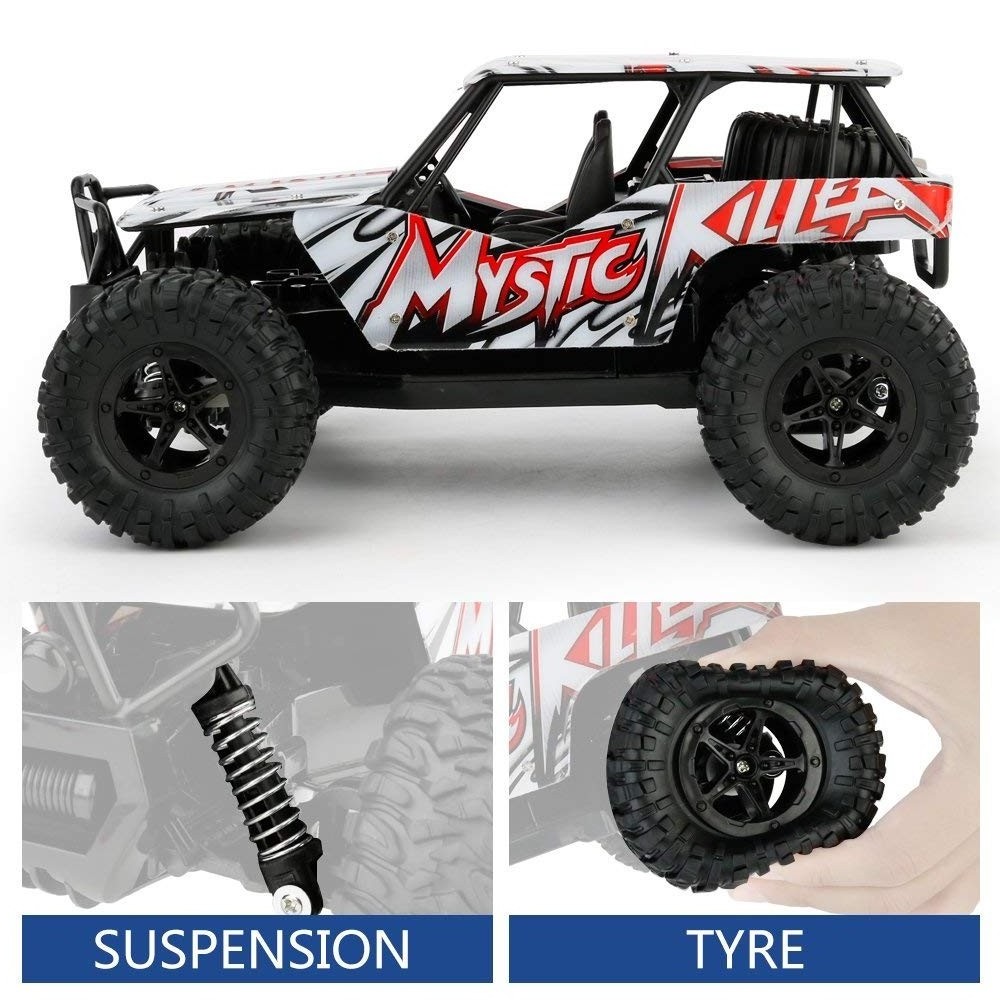 Remote Control Car RC Cars 1/16 Scale Electric Remote Control Off Road Monster RC Truck 2.4GHz 2WD High Speed Radio Control Car-