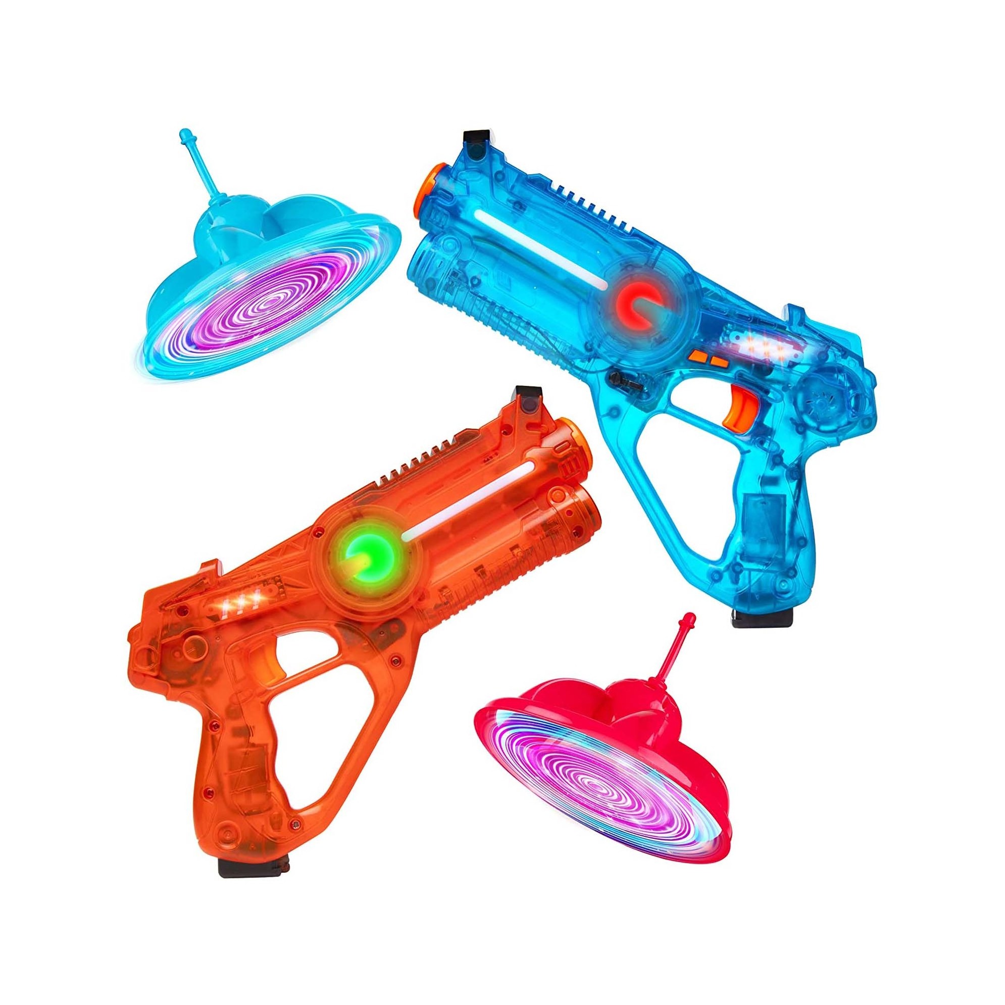 Fun Laser Launchers Laser Tag for Kids - 2 Player Laser Tag Shooting Games with 2 Toy Guns and 2 Flying Toy Targets