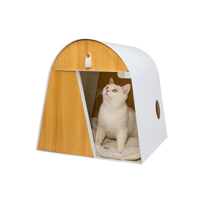 Hot selling puppy / small dog / kitty bed cat house wooden high quality wholesale customized iron cat furniture