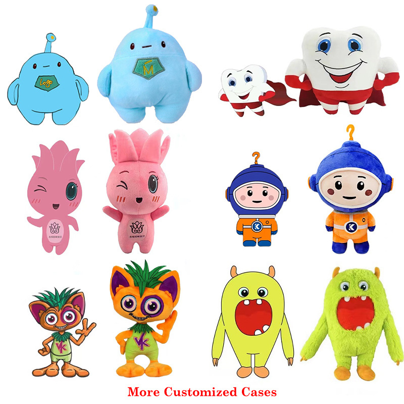 Custom Kids Plush Toys Birthday Gifts Super Cute Small Eyes Food Doll Soft Plush Stuffed Toys Food Soft