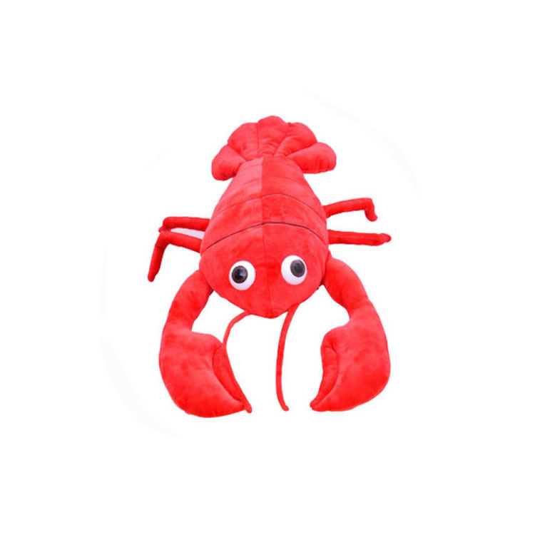 OEM kids red soft plushies crawfish doll stuffed animals custom plush lobster toy