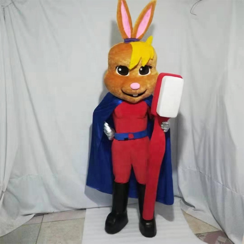 OEM/ODM Company Mascot Custom Rabbit   custom plush realistic animal Cartoon Mascot Costume with Toothpaste and Toothbrush