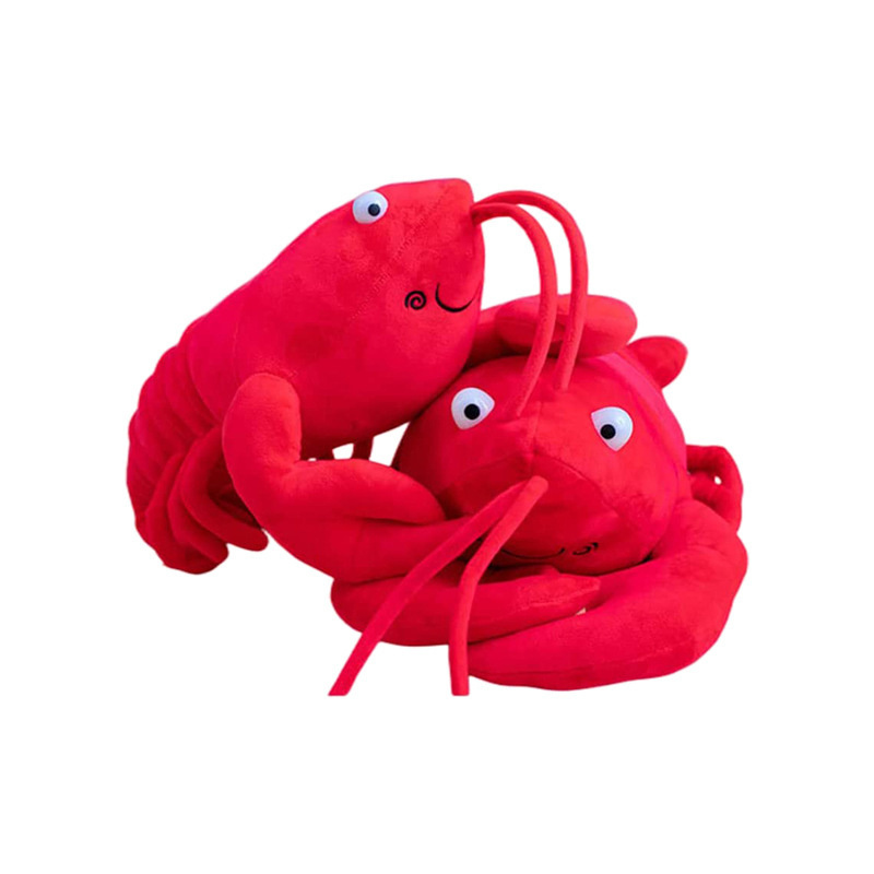 OEM kids red soft plushies crawfish doll stuffed animals custom plush lobster toy