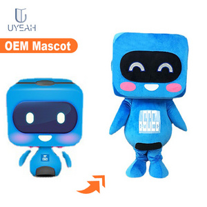 OEM/ODM factory custom robot doll robot mascot human stuffed company gifts big size pluhs toy