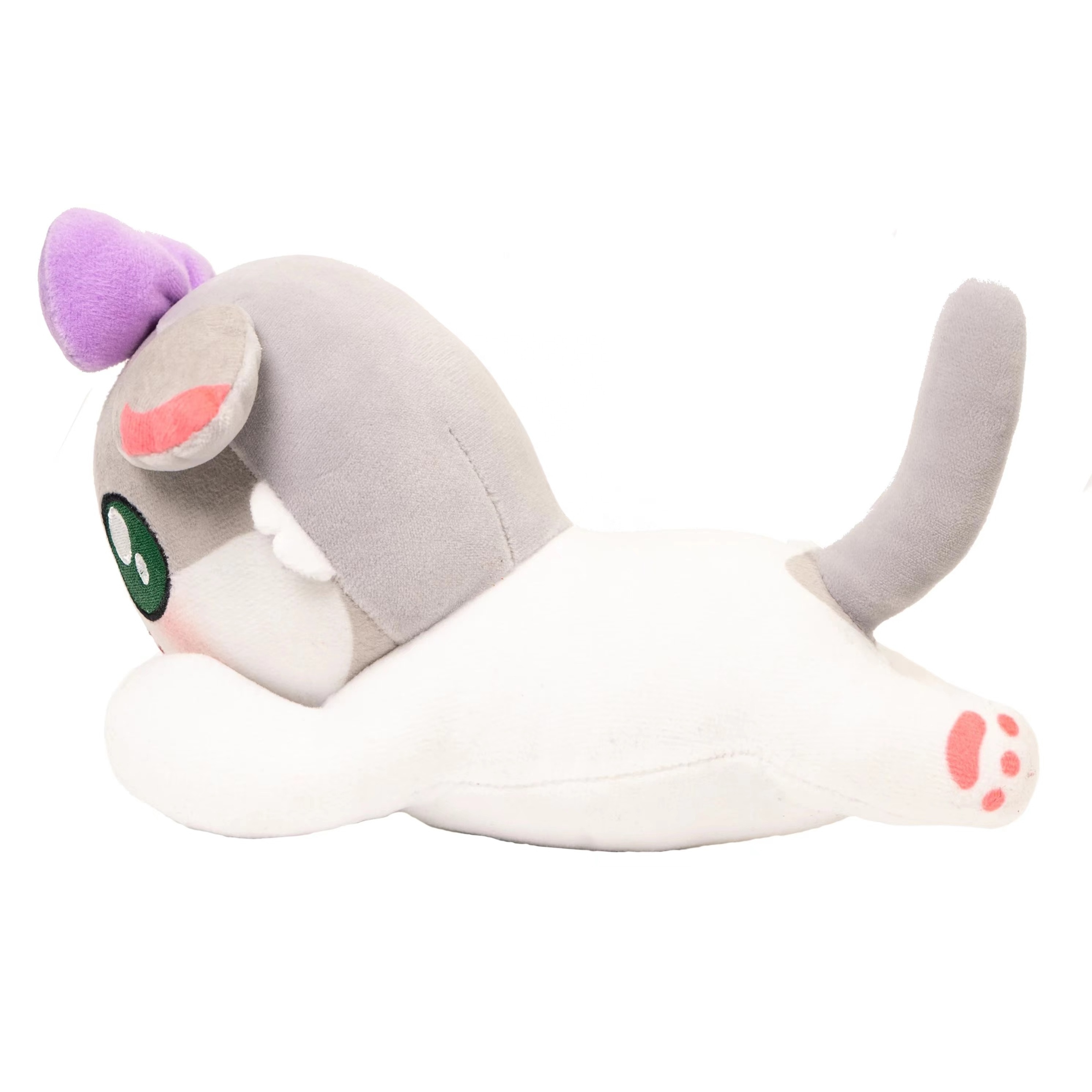 Custom tiny lovely lying down lazy big eyes soft cute stuffed animal cat plush toy