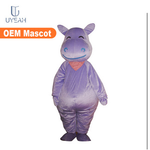 UYEAH custom purple hippo suits fat man big mascot costume