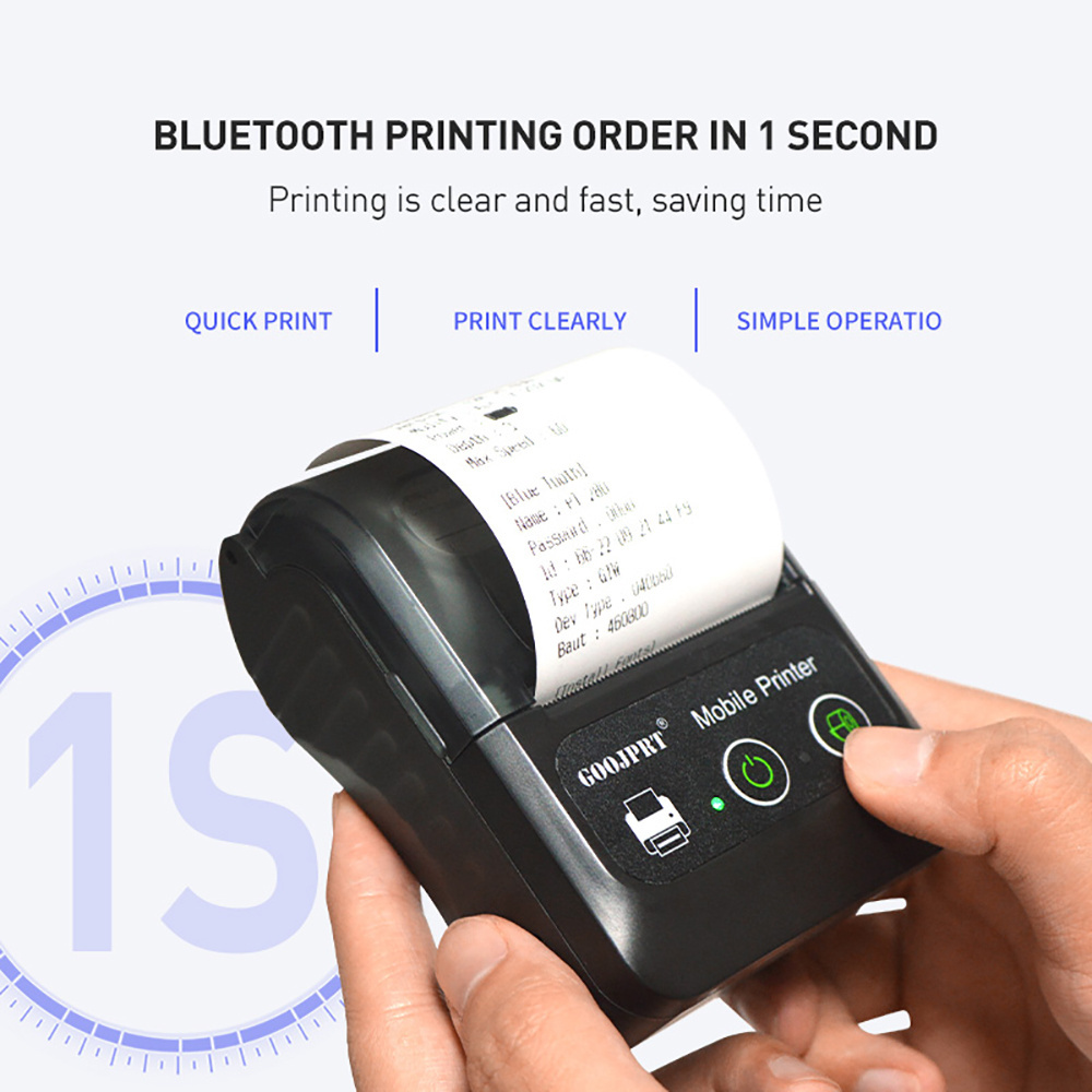 58mm Black Rollo Android Wifi Pos Black Copper Toec Thermal Photo Voucher Roll Receipt Printer Wireless Price With Blue-tooth