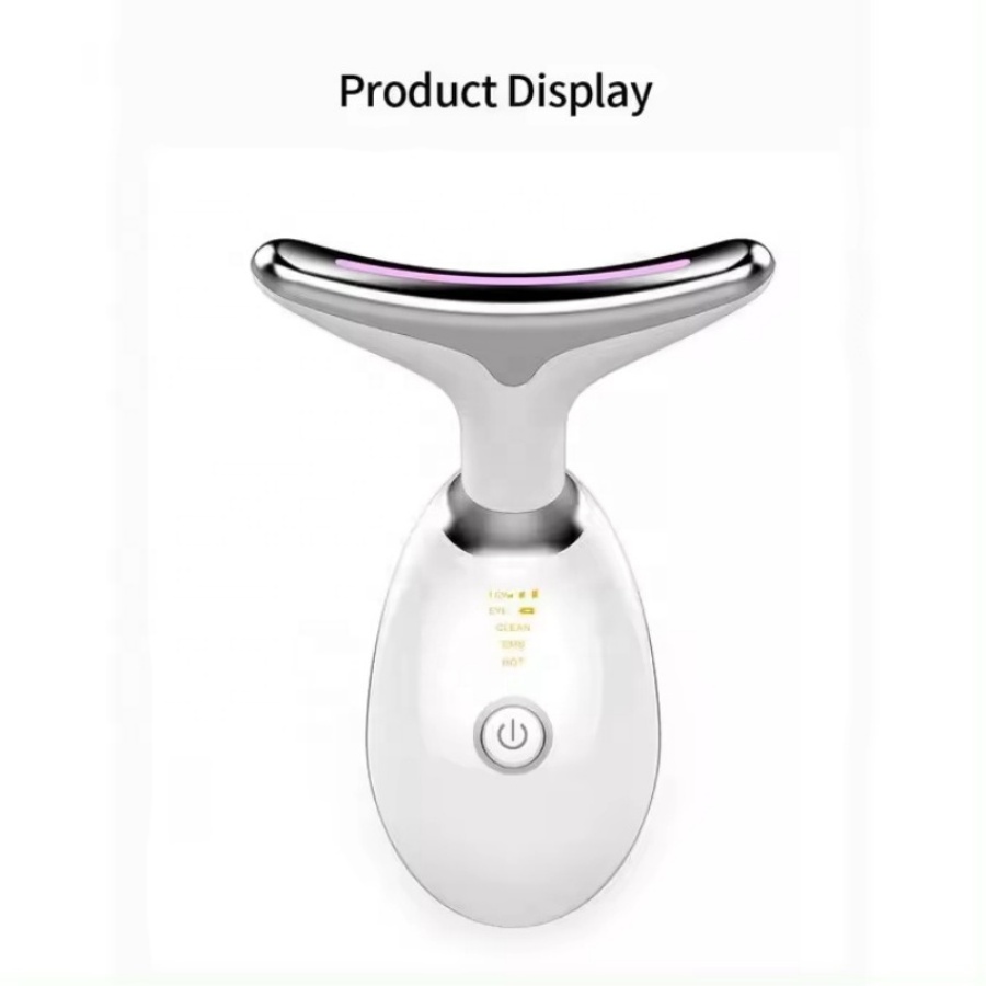 2024 New LED Therapy Facial Massager 3-Color EMS Tightening for Acne Wrinkle Remover Neck Lifting Skin Rejuvenation US Plug