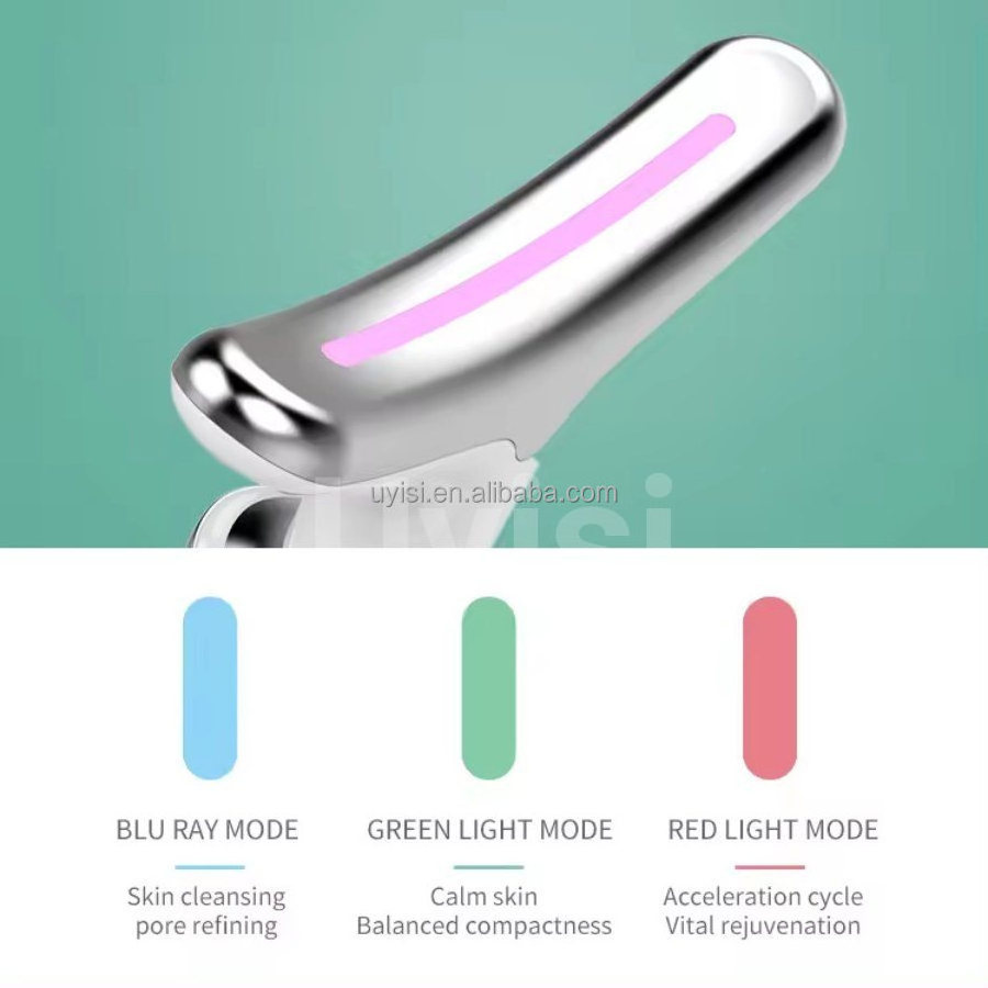 2024 New LED Therapy Facial Massager 3-Color EMS Tightening for Acne Wrinkle Remover Neck Lifting Skin Rejuvenation US Plug