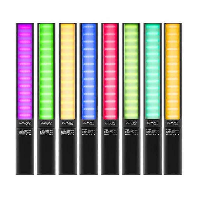 LUXCEO P6 Professional Photography Studio Accessory APP Control DC Battery Powered Handheld Full Color RGB LED Video Light