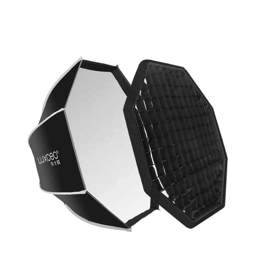 Photo Studio Octagon Softbox 60cm Quick Setup Photography Lighting Umbrella Bowens Mount Parabolic Softbox with Grid