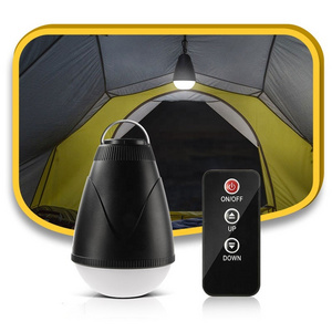 OEM LED Light Manufacturer UY-Q5 RGB Remote Control Rechargeable Rainproof LED Tent Lamp Portable Camping Lighting Bulb