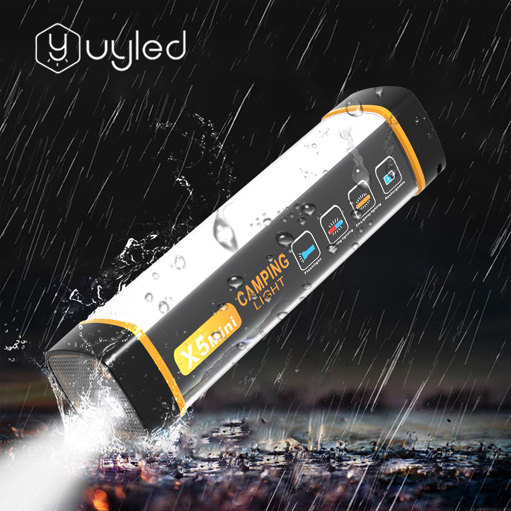 UYLED Waterproof IP65 Power Bank Mosquito Repellent Magnetic USB-C Rechargeable Flashlight LED Camping Light