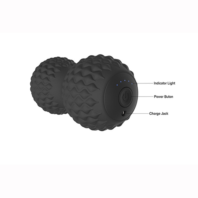 OEM/ODM Yoga Massage Ball Rechargeable Silicone Fitness Exercise Vibrating Peanut Massage Ball