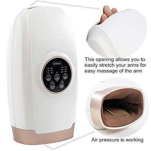 Electric Hand Palm Finger Massager with Air Pressure and Heat Compression Hand Massager