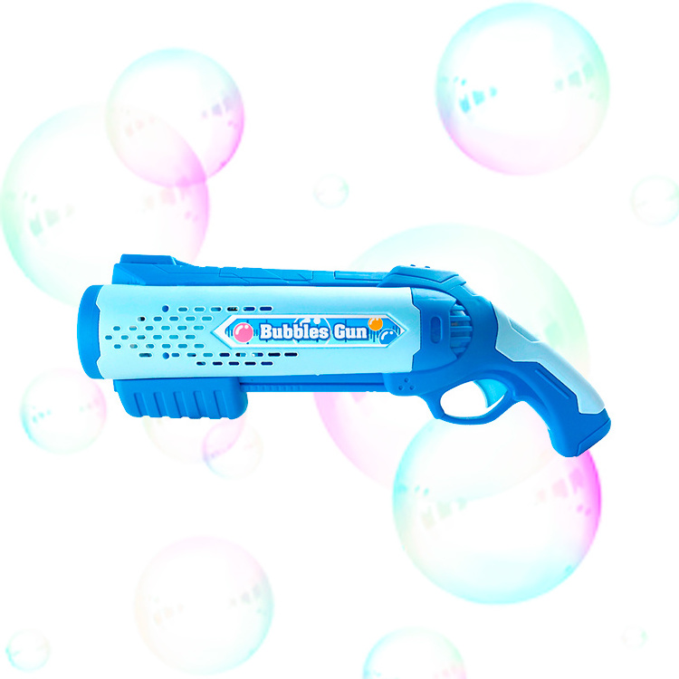 Funny Outdoor Soap Game 16 Holes Double Tube Electric Bubble Gun For Kids