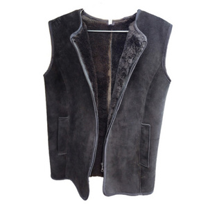 Sheepskin vest for cold season wholesale price vests for sale