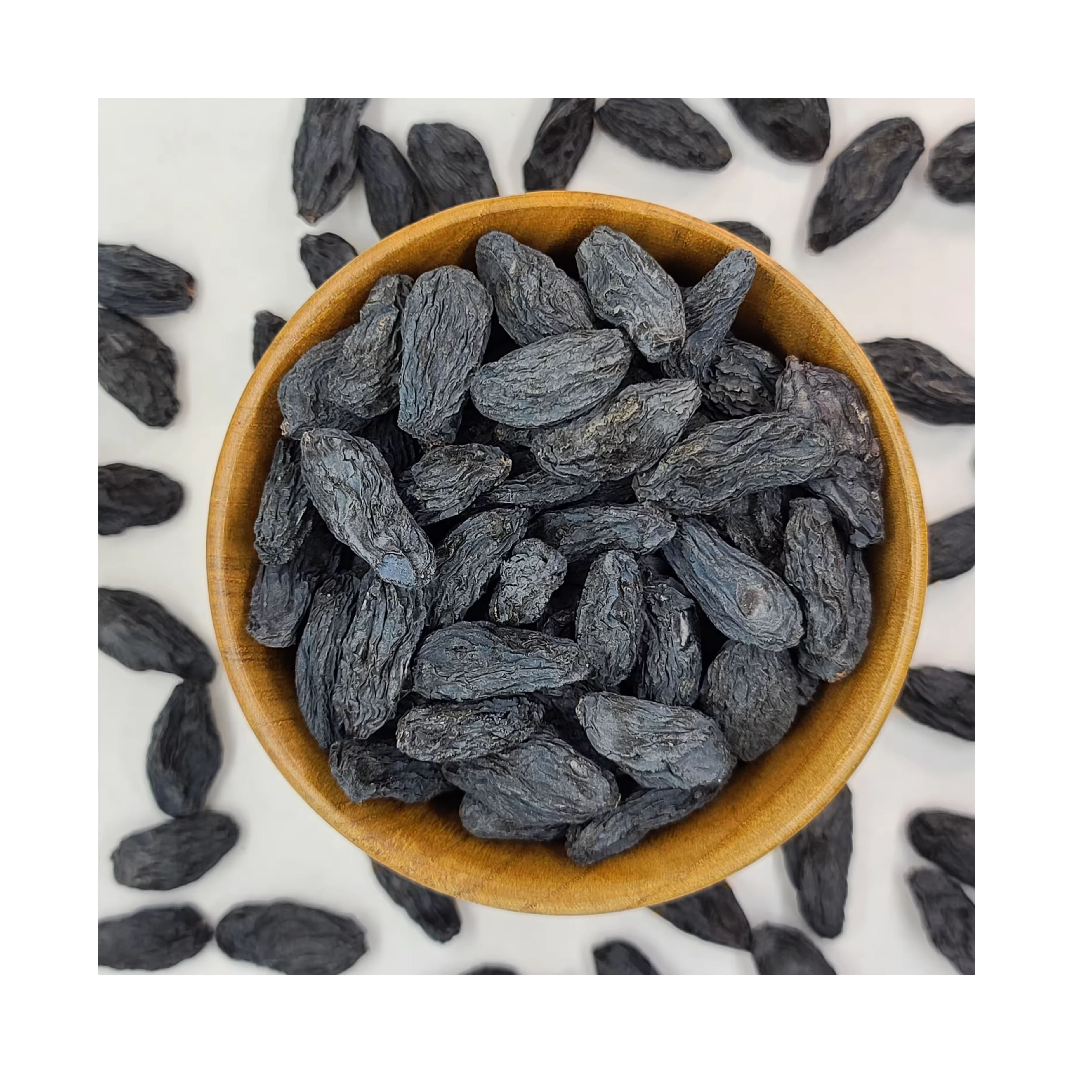 Wholesale High Grade Black Raisins Natural Large and Sweet Dried Fruits from Uzbekistan Black Hybrid Dried Raisins