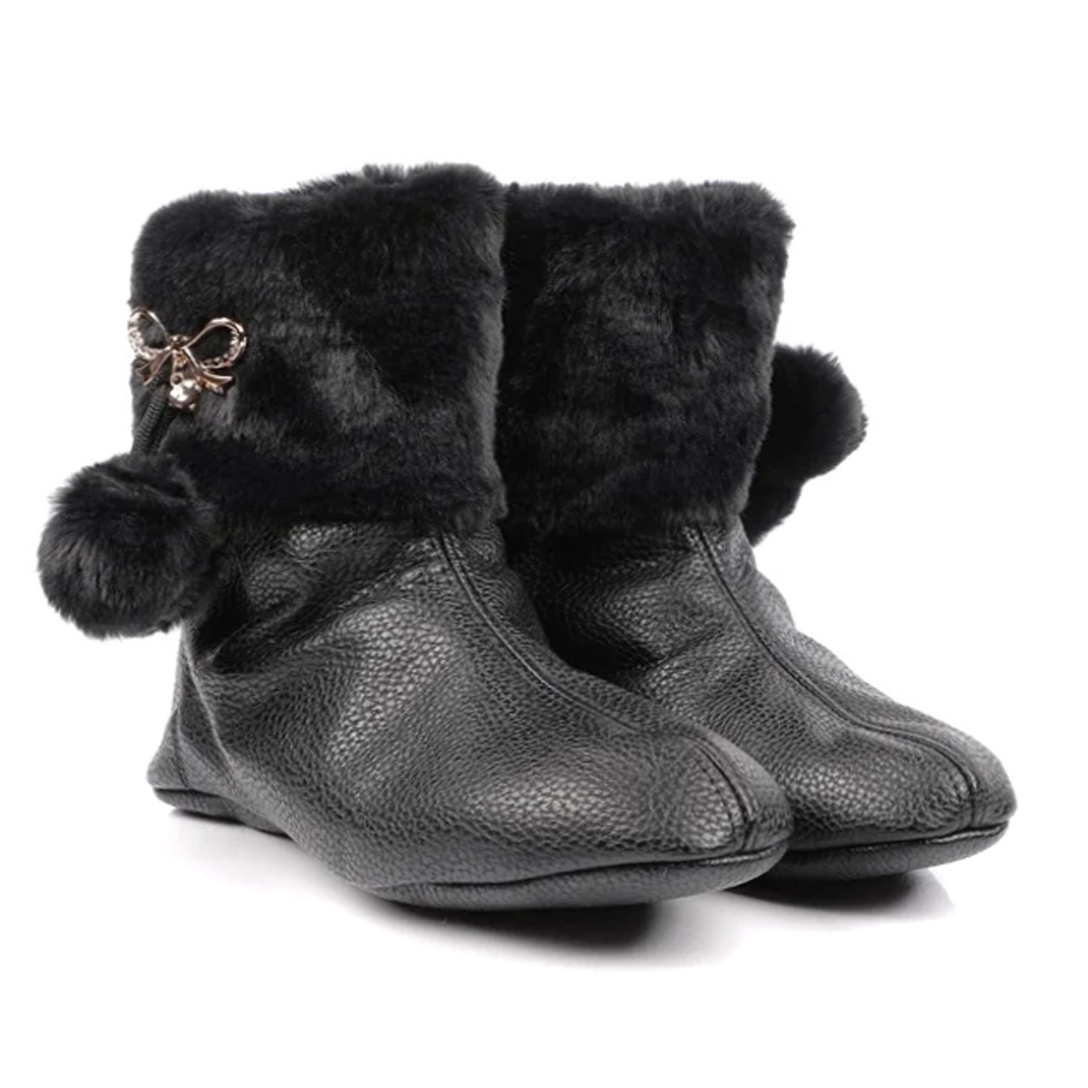 Fashionable Women's Karapan Ichigi Leather Boots with Fur Trim Directly from Uzbekistan's Reliable Manufacturer