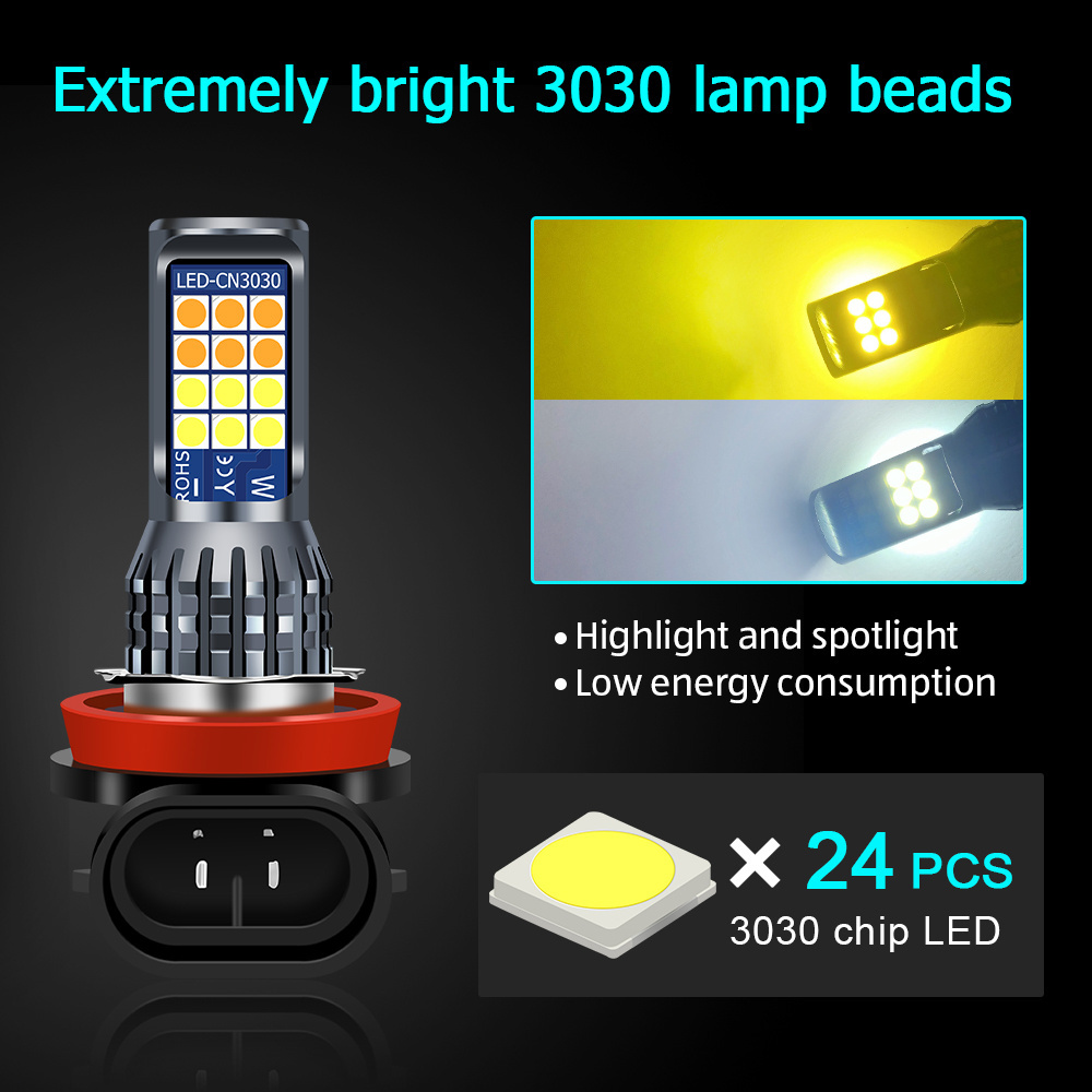 New Arrival 1800LM 6000K 12V LED Fog Lamp for Car Driving H8 H11