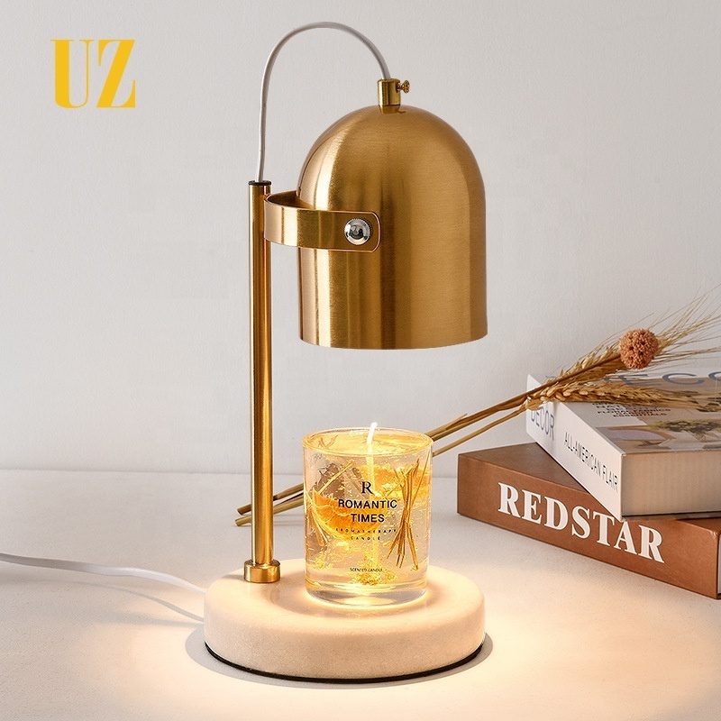 Arabic Luxury Gold Top Down LED Stand Light Electric Scented Candle Warmer For Warming Yankee Wax Tarts Candle Jar Holder Melter