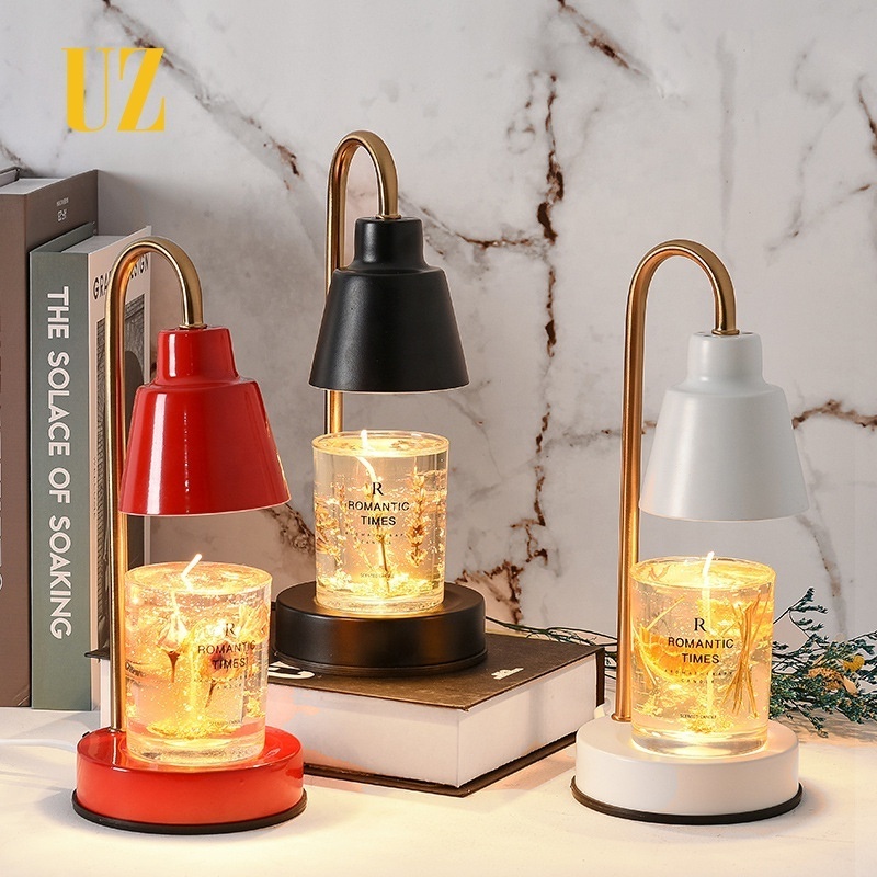 Black White Red Metal Classic Vintage Safe Electric Candle Warmer Table Light Lamp Hotel Office Mini Plug In Dimming Wax Melter