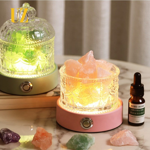 Natural Crystal Stone Essential Oil Diffuser Healing Aromatherapy Himalayan Salt Fragrance Aroma Burner Home Decor Night Lamp