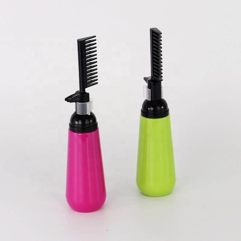 PET hair oil  bottle with comb 150ml plastic bottle for oil