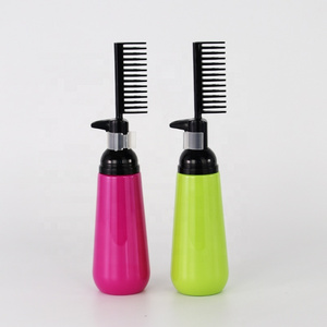 PET hair oil  bottle with comb 150ml plastic bottle for oil