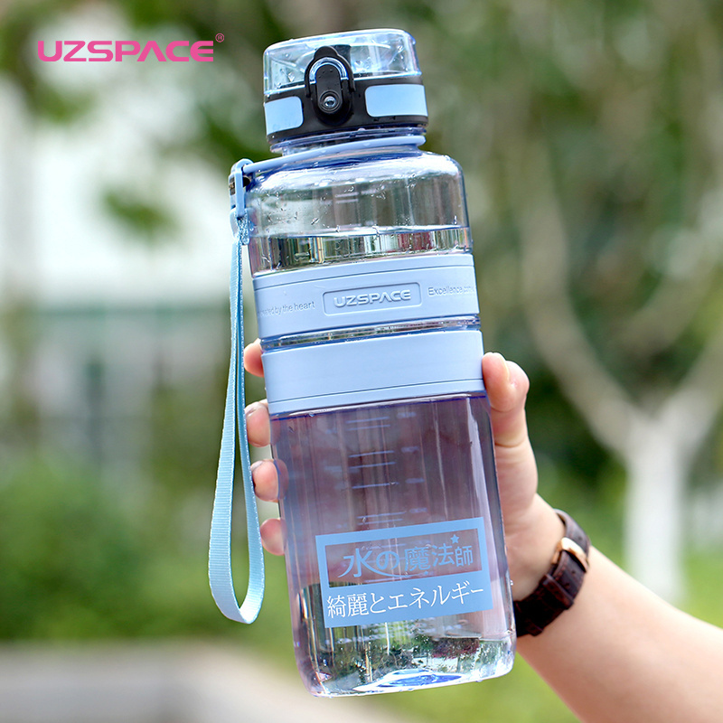 UZSPACE BPA Free Sports Water Bottles, 1500ml Cycling Running Gym Reusable Bottle, Leakproof Drinking Bottle for Adults Kids