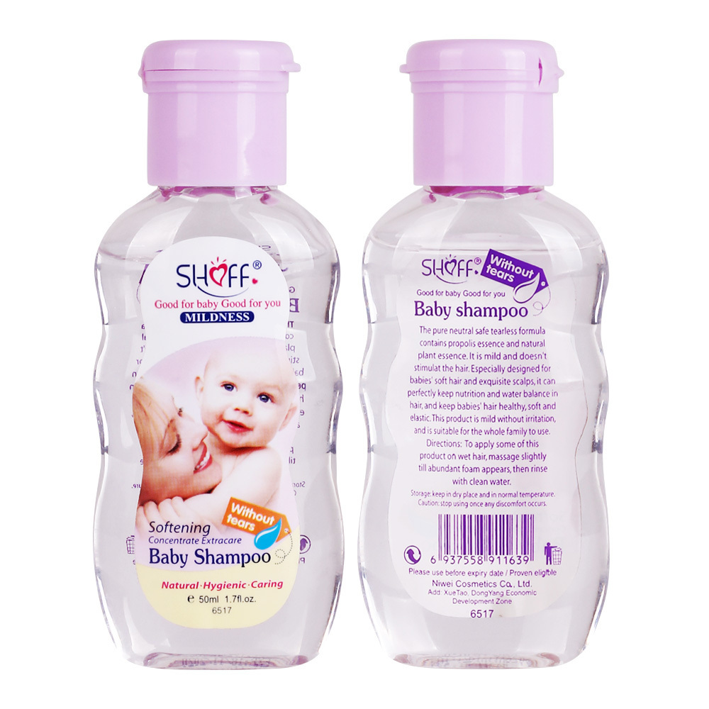 Shoff Baby Shampoo 50ml Natural Plant Formula Tears Free Cotton Touch Hair Cleaning Baby Skin Care Products Baby Shampoo