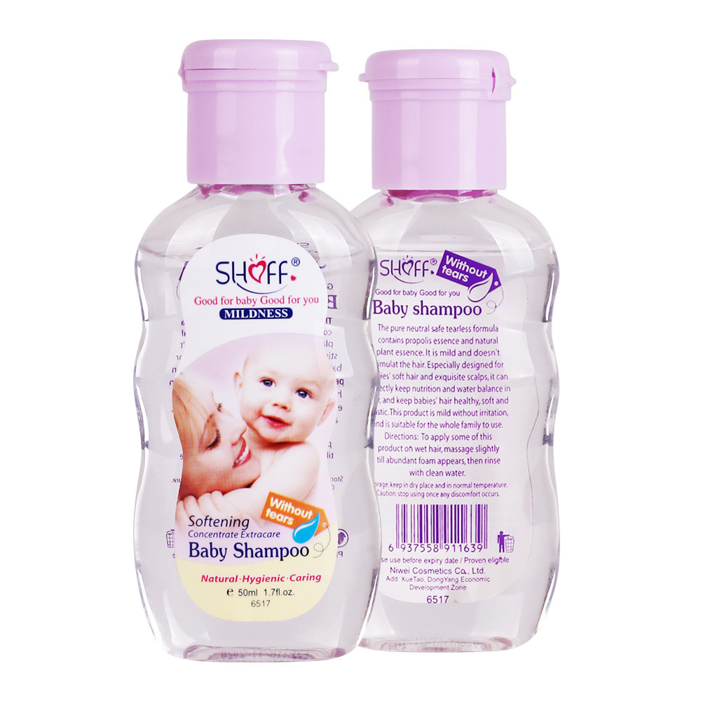 Shoff Baby Shampoo 50ml Natural Plant Formula Tears Free Cotton Touch Hair Cleaning Baby Skin Care Products Baby Shampoo