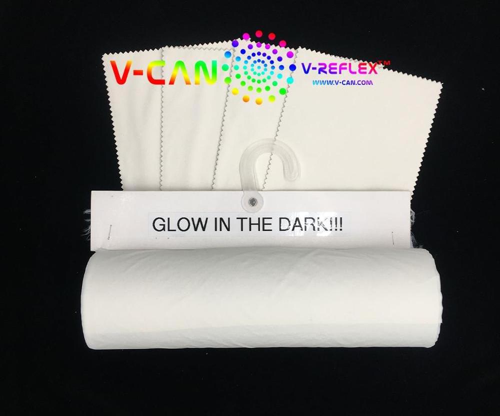 Reflective and glow in the dark fabric for fashion clothes eco-friendlt material luminous fabric